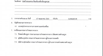 ตารางเงินงบประมาณที่ได้รับการจัดสรรและราคากลางในงานจ้างก่อสร้าง ถนน คสล.สายนานายสวัสดิ์ฯ